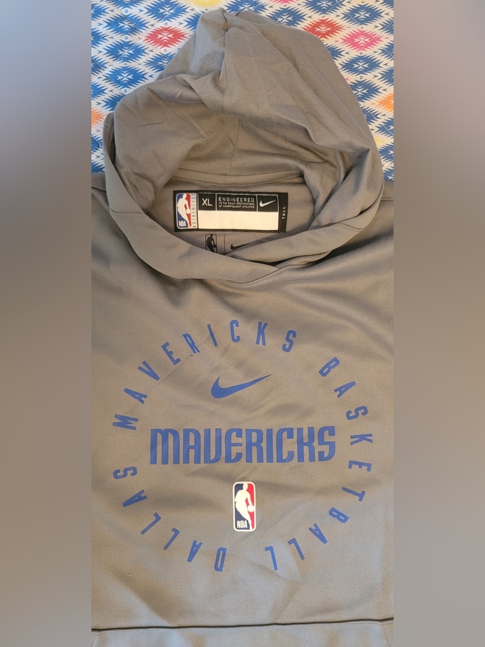 Anthony Davis Nike NBA Dallas Mavericks Gray Hoodie with Blue Logo